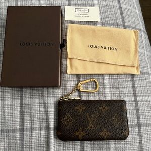 LV monogram coin key holder